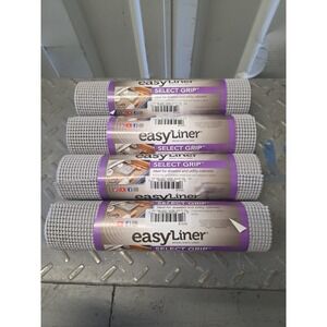Duck Brand Easy Liner Select Grip Shelf Liner 12" X 10' Gray Lot Of 4